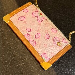 Louis Vuitton Monogram Cherry Blossom Key Pouch Pink